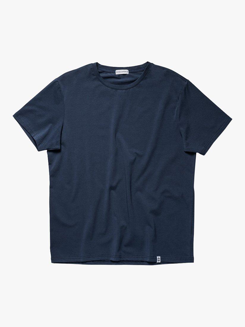 Product image 7 of 8, which shows Panos Emporio Organic Cotton Blend T-Shirt, Navy, S