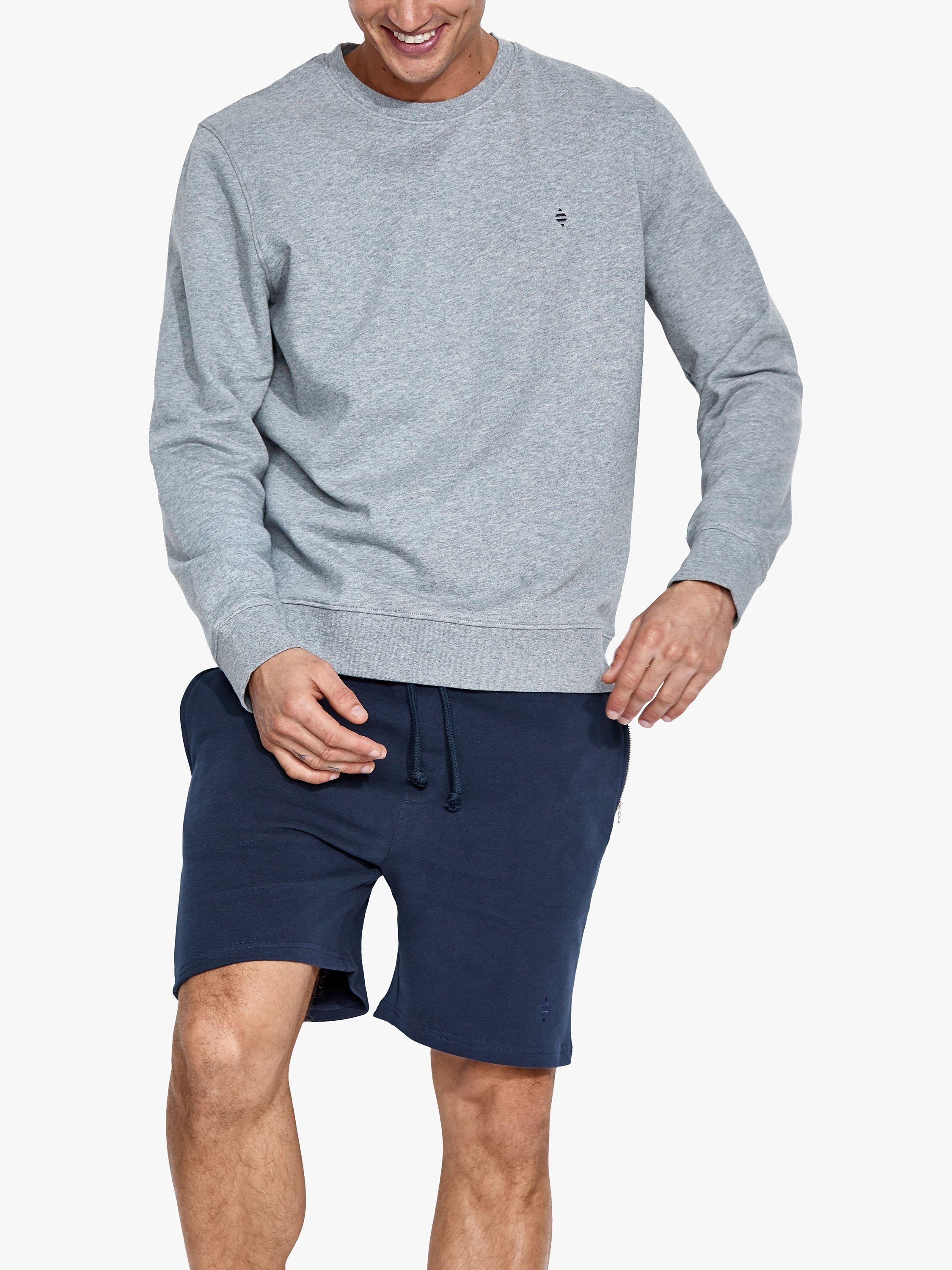 Product image 1 of 7, which shows Panos Emporio Element Organic Cotton Sweatshirt, Grey Melange, S