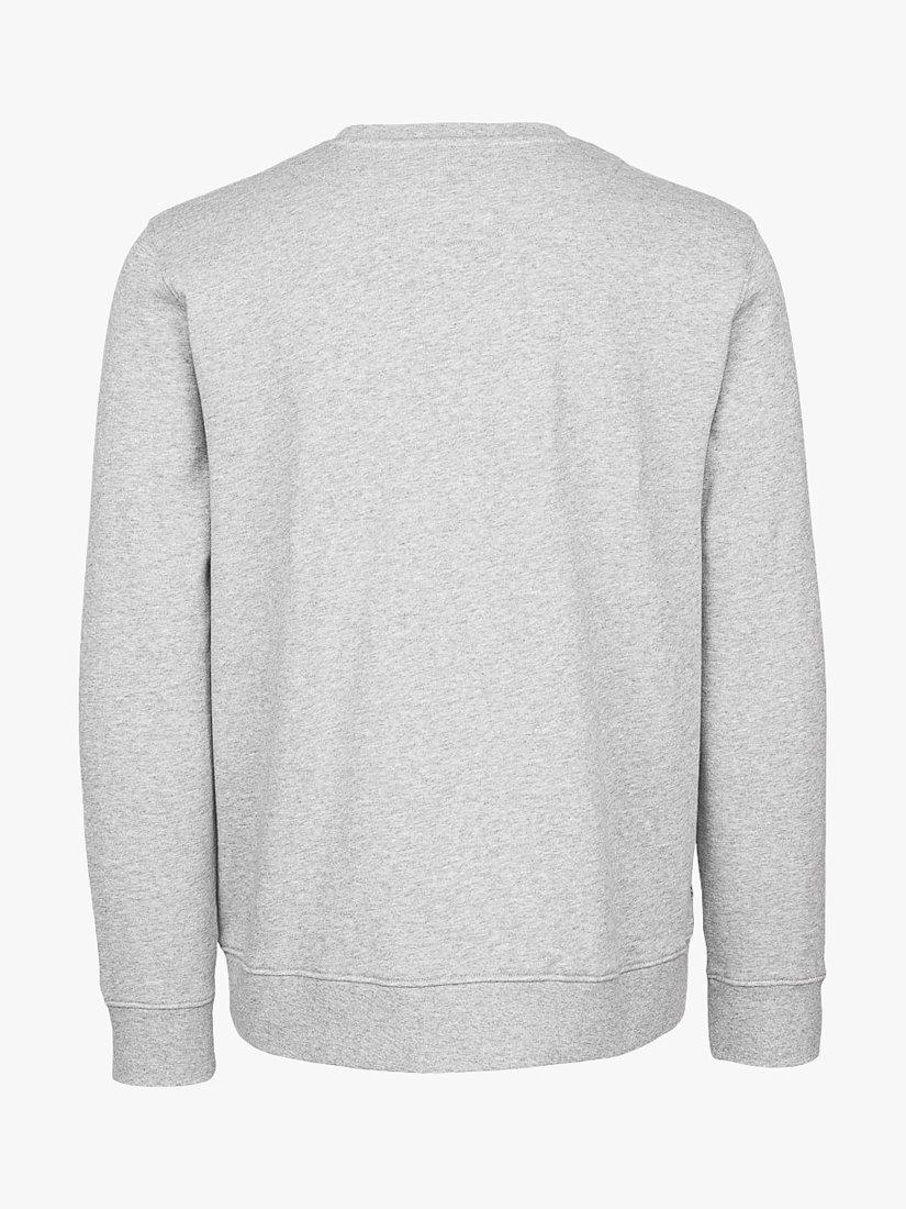 Product image 4 of 7, which shows Panos Emporio Element Organic Cotton Sweatshirt, Grey Melange, S