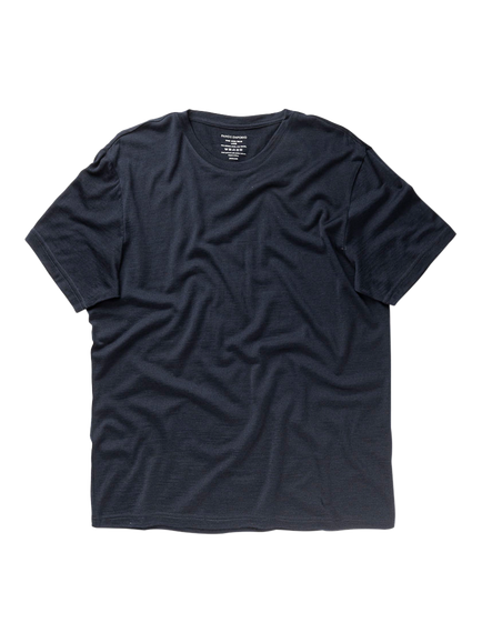 Panos Emporio Merino Wool Blend Biodegradable T-Shirt, Navy