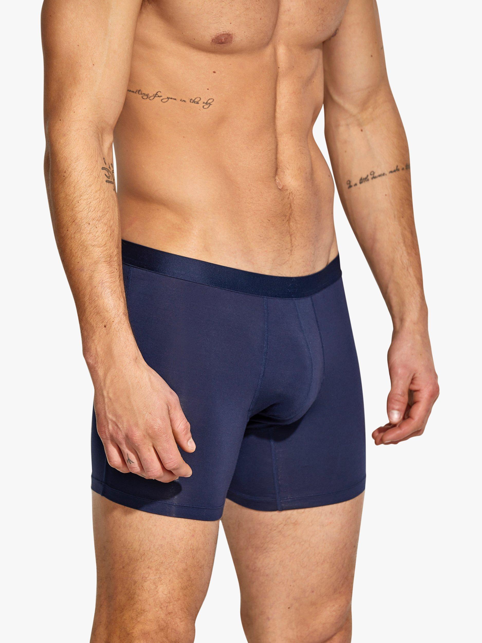 Product image 2 of 9, which shows Panos Emporio EcoVero Trunks, Pack of 2, Navy, S