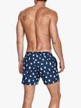 Panos Emporio Classic Rabbit Print Swim Shorts, Navy