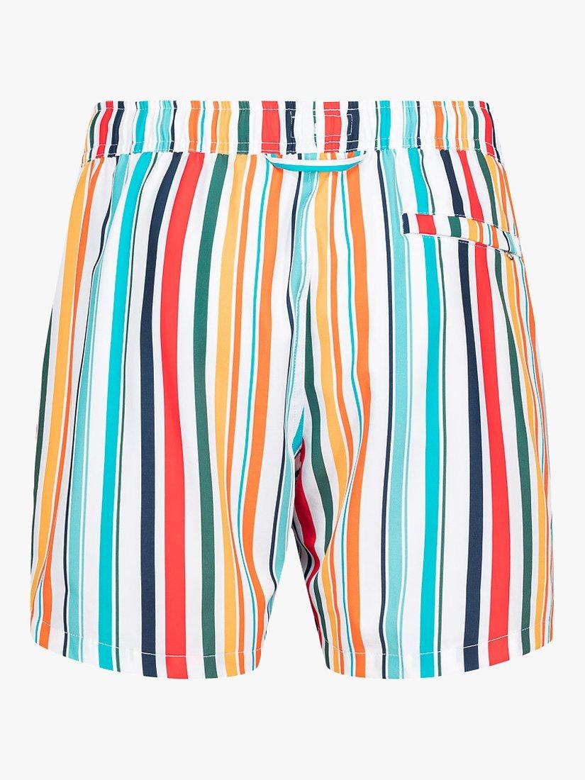 Product image 6 of 7, which shows Panos Emporio Classic Beach Stripe Swim Shorts, Multi, S