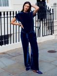 NRBY Thea Silk Blend Velvet Trousers