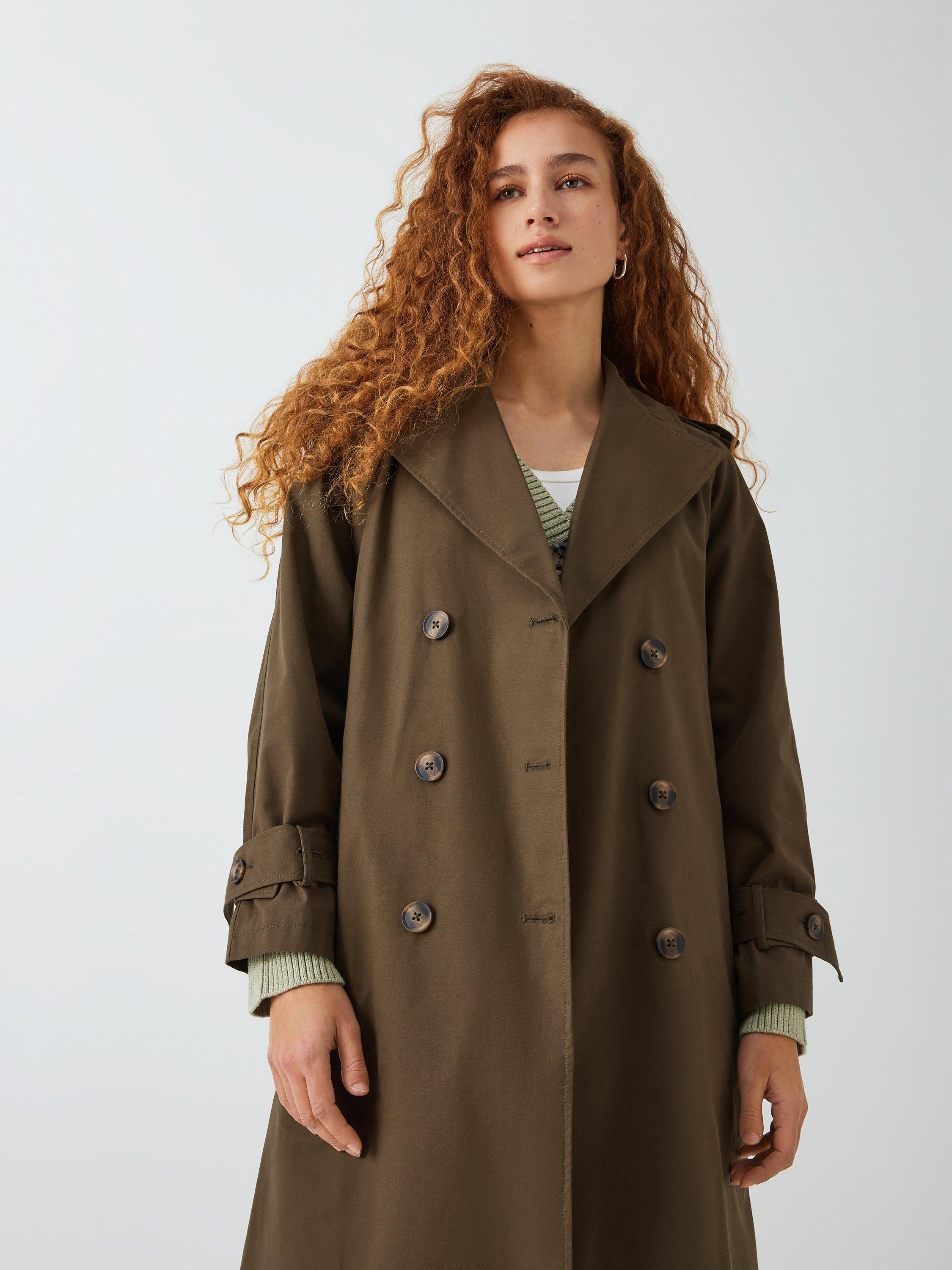 John Lewis ANYDAY Longline Trench Coat Khaki