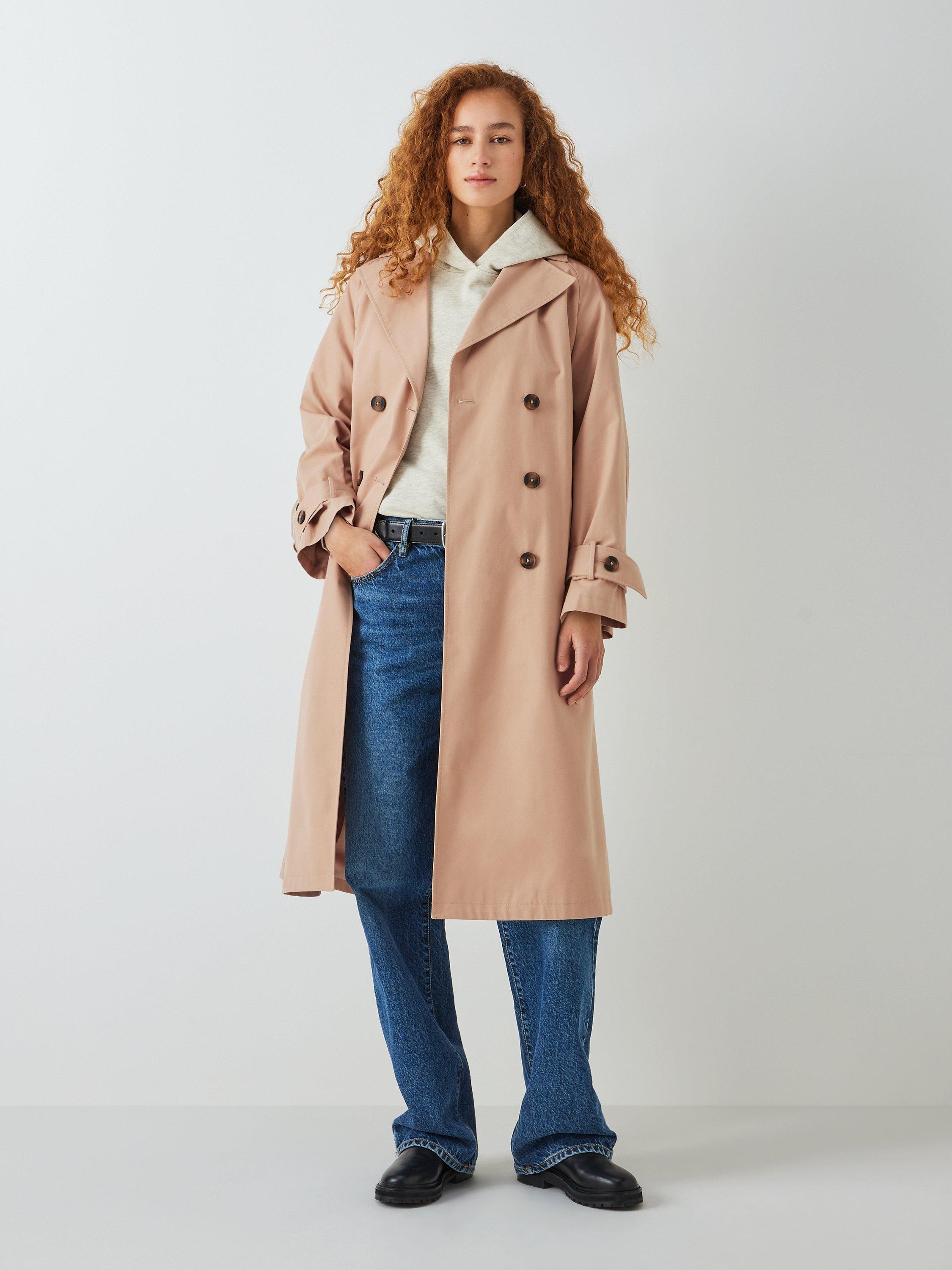 John Lewis ANYDAY Longline Trench Coat Stone