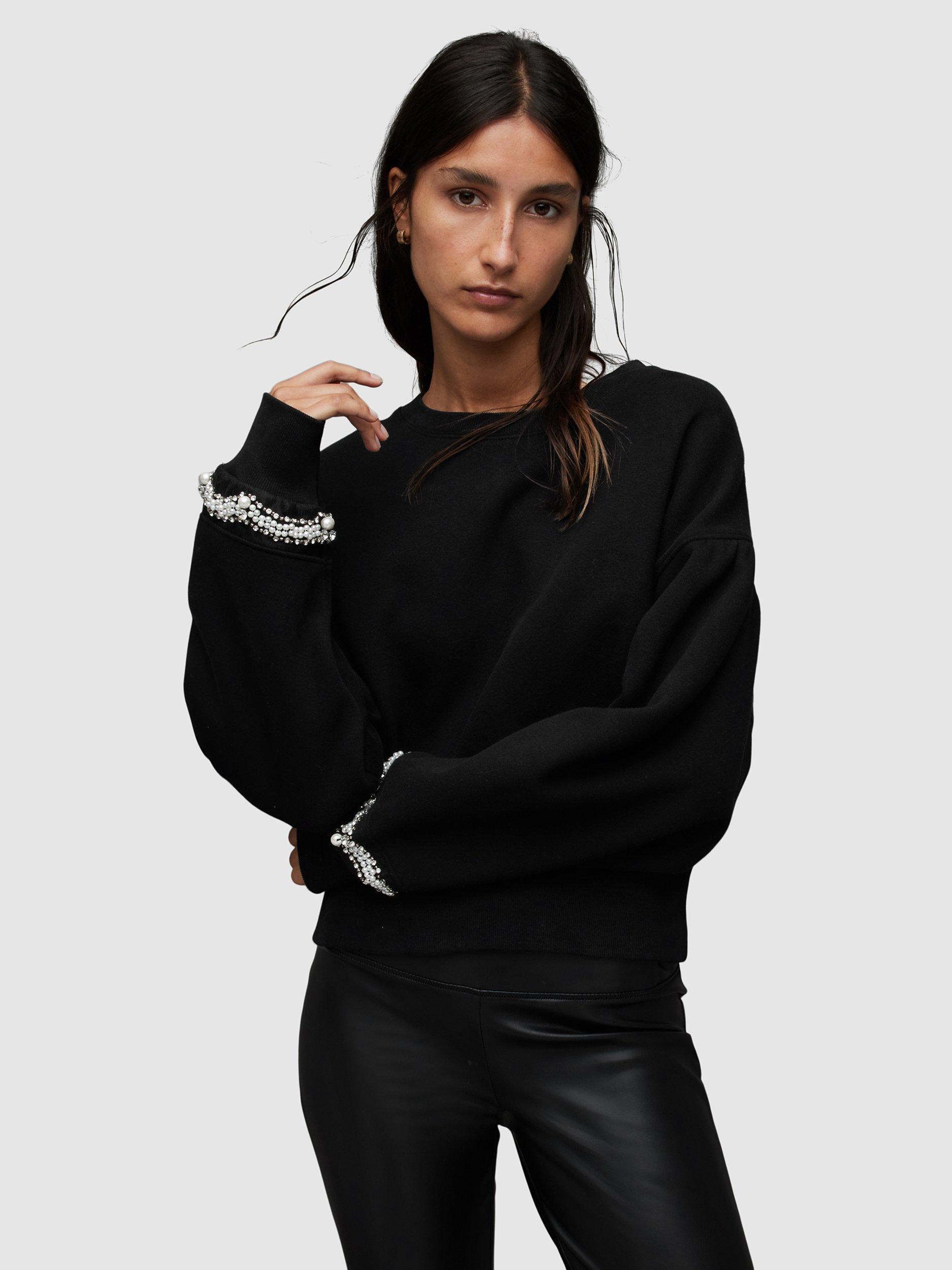AllSaints Robin Pearl Jumper, Black