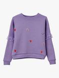 Stych Kids' Organic Cotton Sweatshirt, Purple