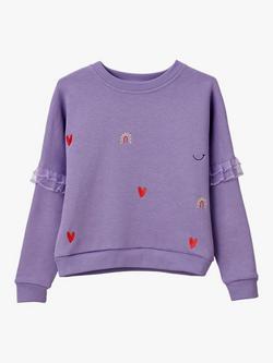 Stych Kids' Organic Cotton Sweatshirt, Purple, Purple