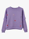 Stych Kids' Organic Cotton Sweatshirt, Purple