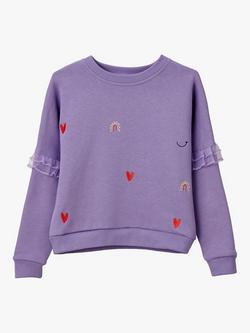 Stych Kids' Organic Cotton Sweatshirt, Purple - view 2, Purple