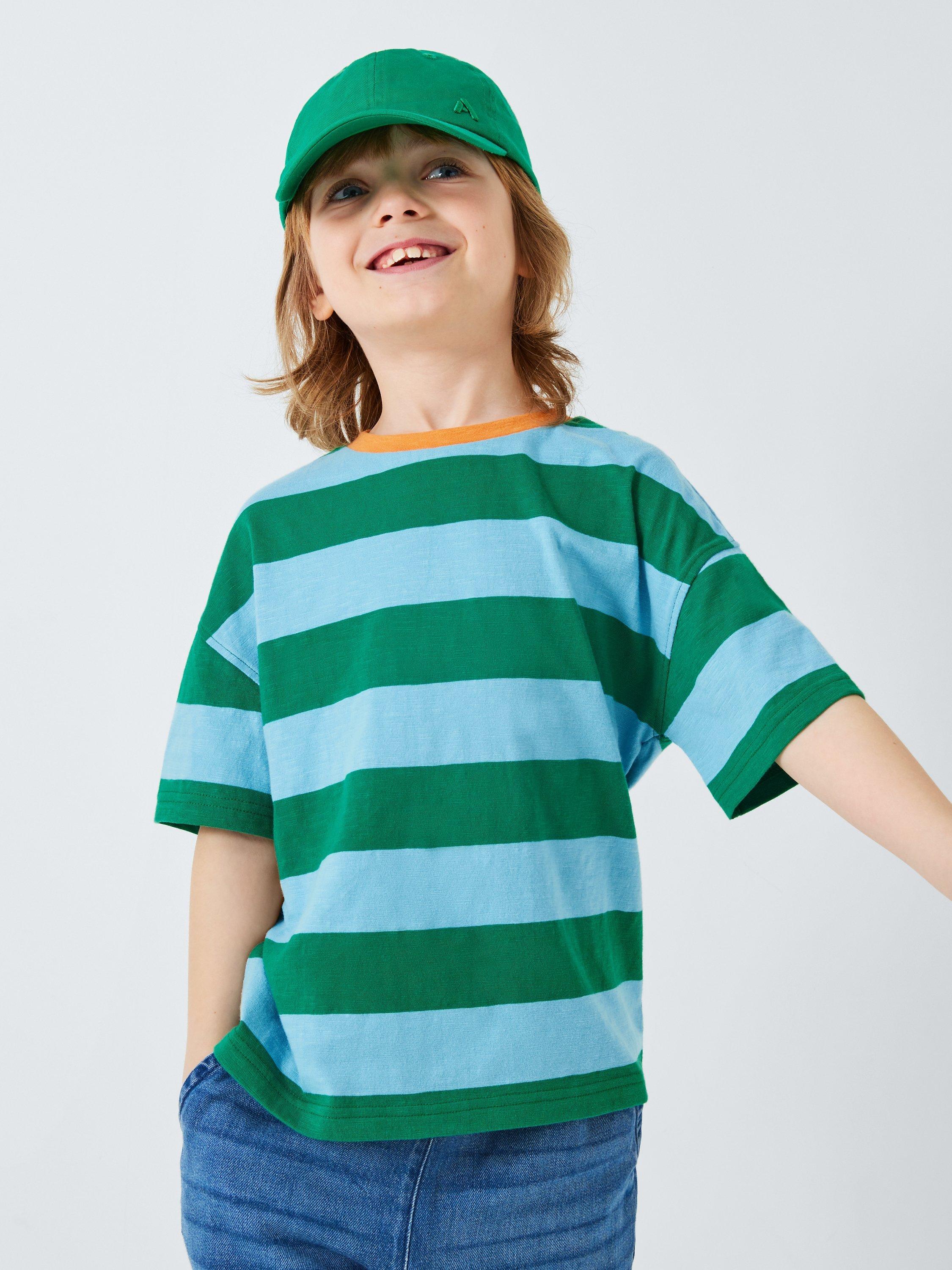 John Lewis ANYDAY Kids' Stripe Short Sleeve T-Shirt, Multi