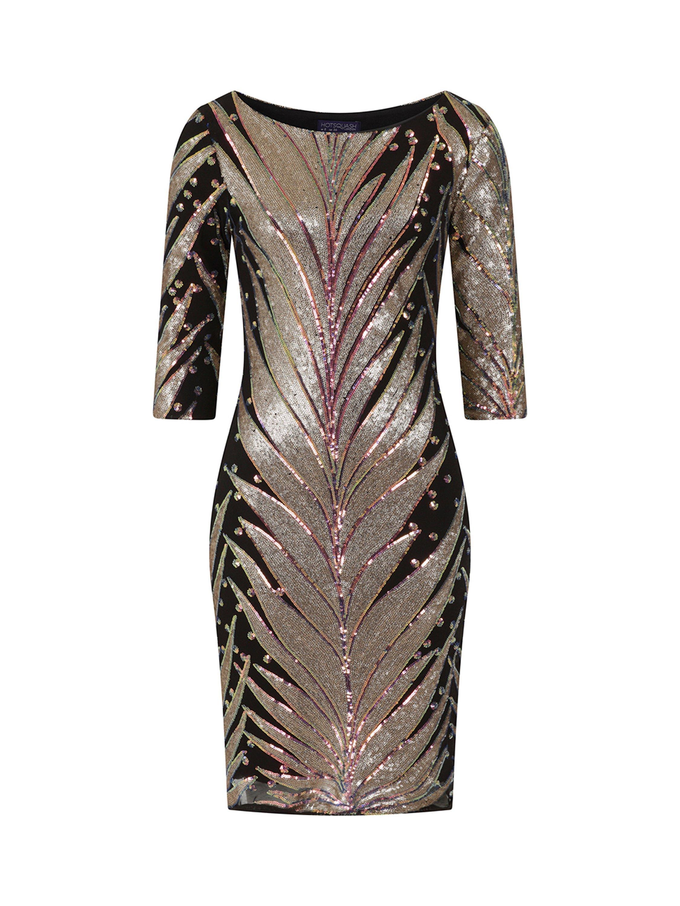 Hotsquash gold sequin dress best sale