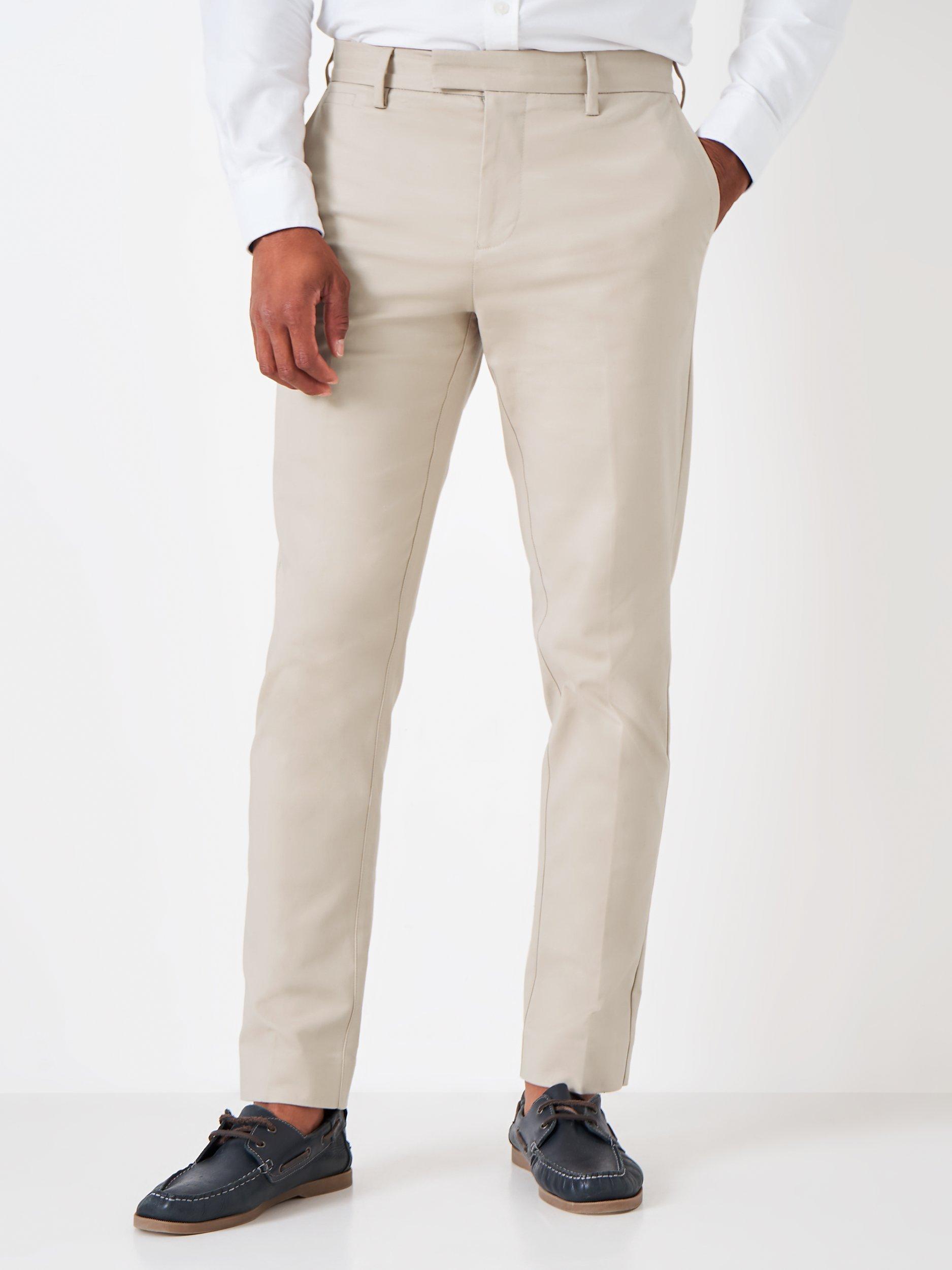 Crew Clothing Smart Flex Stretch Trousers, Stone