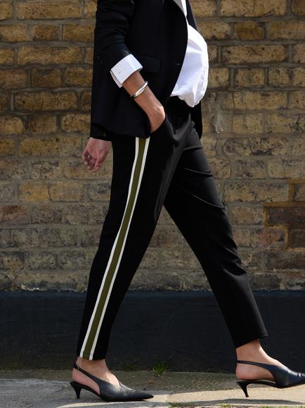 Isabella Oliver Fae Maternity Trousers, Caviar Black/Olive - view 2, Caviar Black & Olive