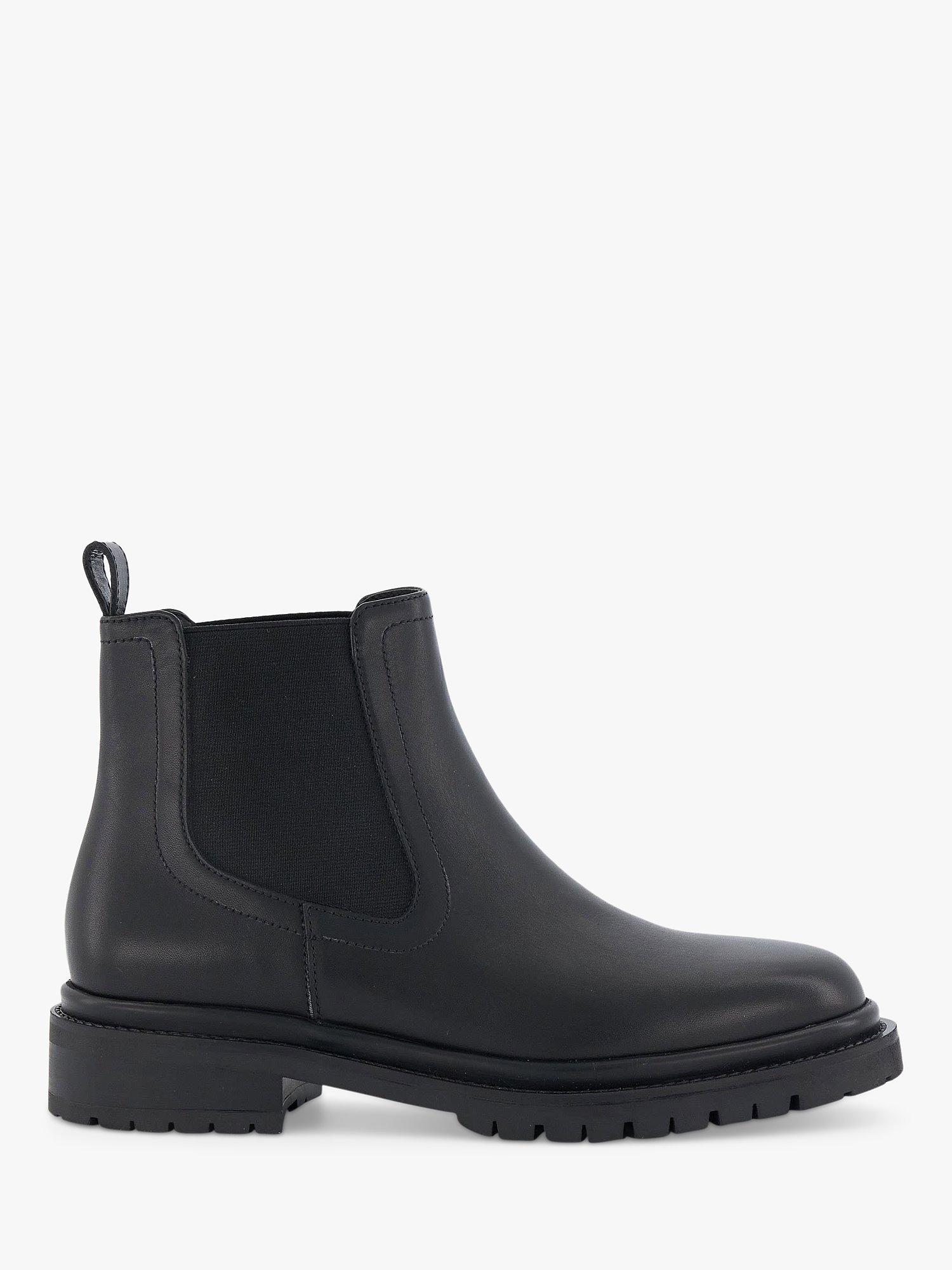 Dune Perceive Leather Chelsea Boots Black