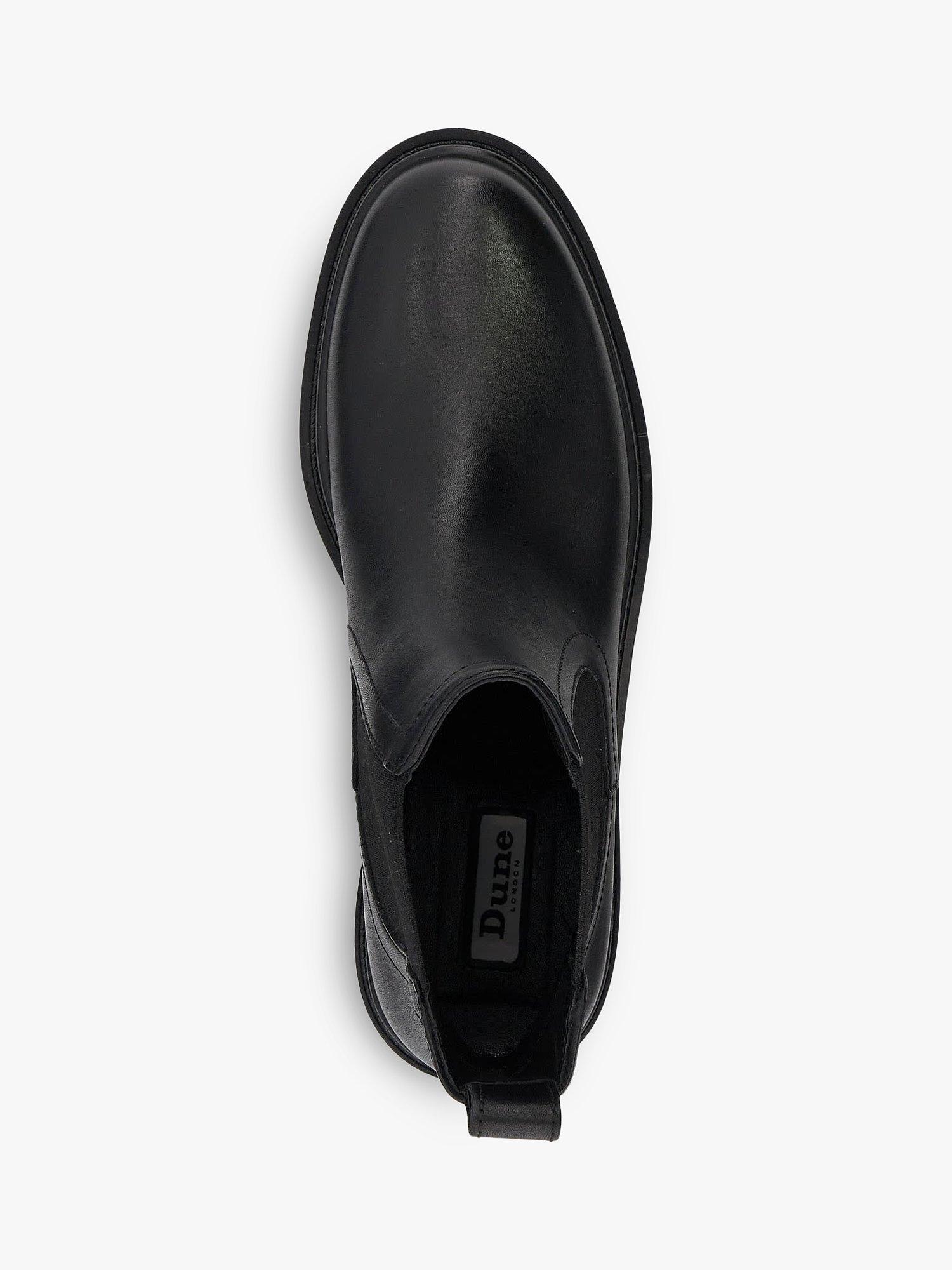 Product image 2 of 5, which shows Dune London Perceive Leather Chelsea Boots, Black, 3