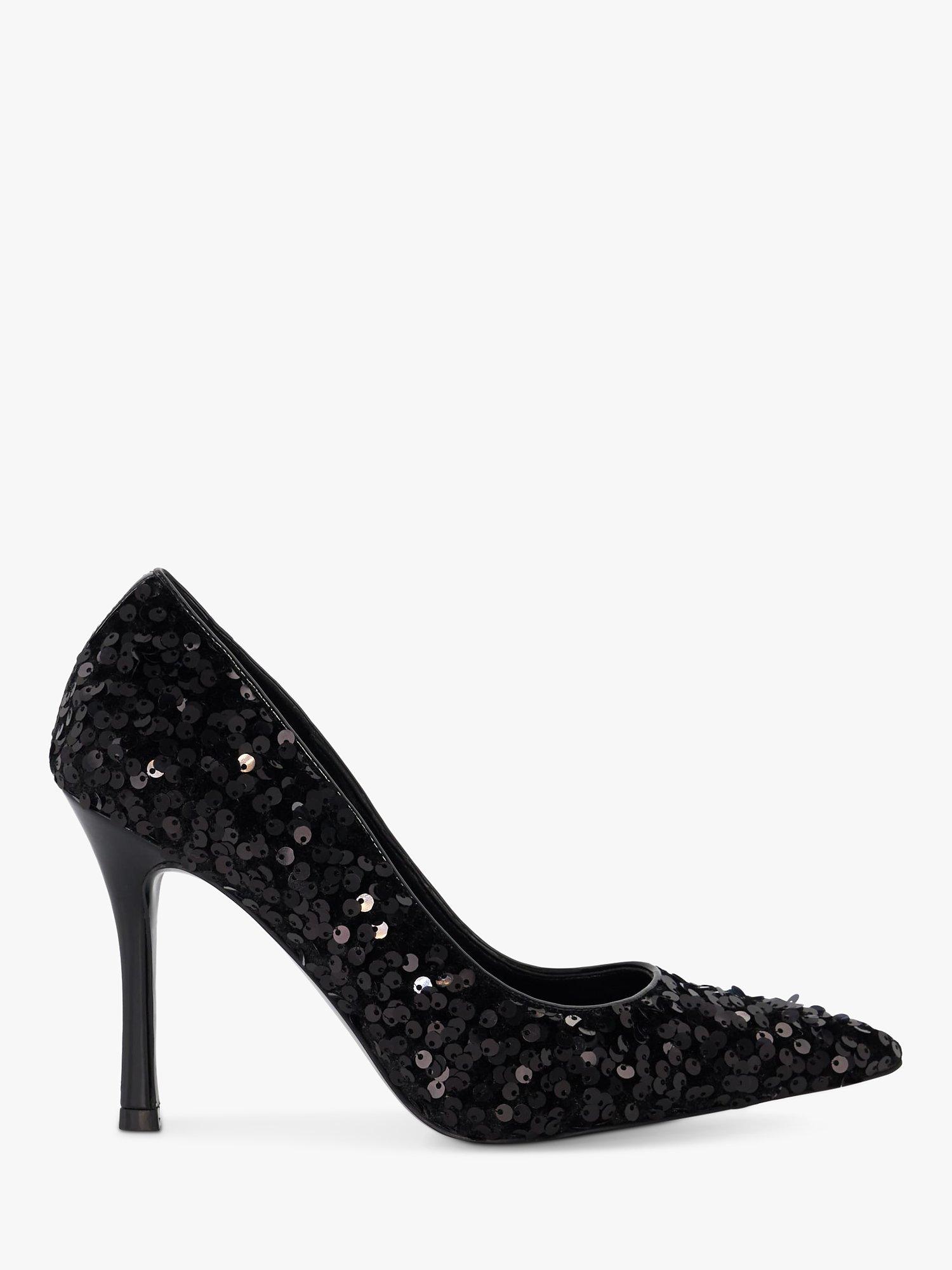 Dune Astounding Sequin High Court Shoes, Black