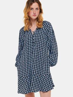 Whistles Floral Dot Mini Dress, Blue/Multi, Blue/Multi