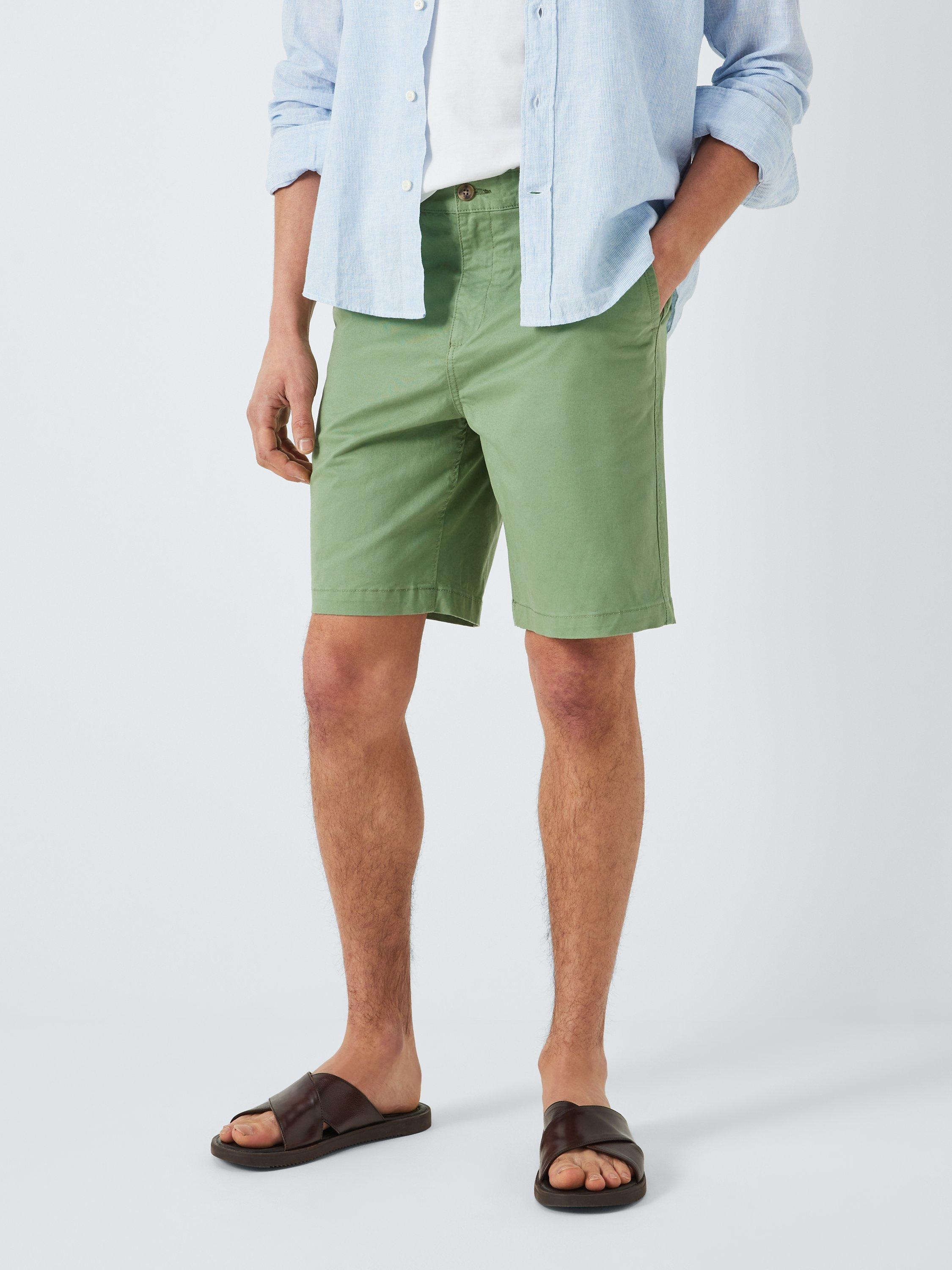 John Lewis Stretch Chino Shorts, Loden Forest