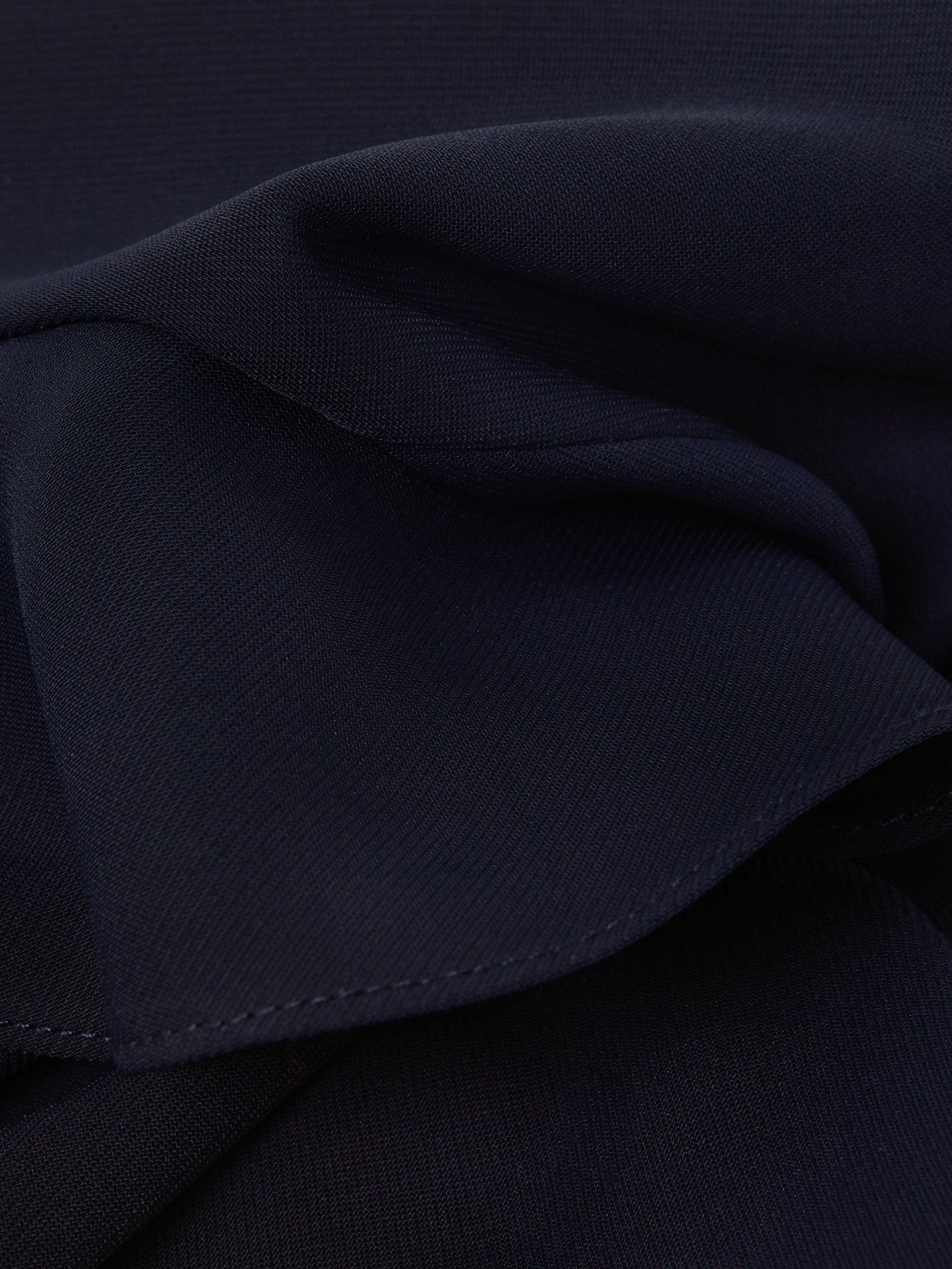 Product image 6 of 7, which shows Phase Eight Kallie Frill Sleeve Wide Leg Jumpsuit, Navy, 6