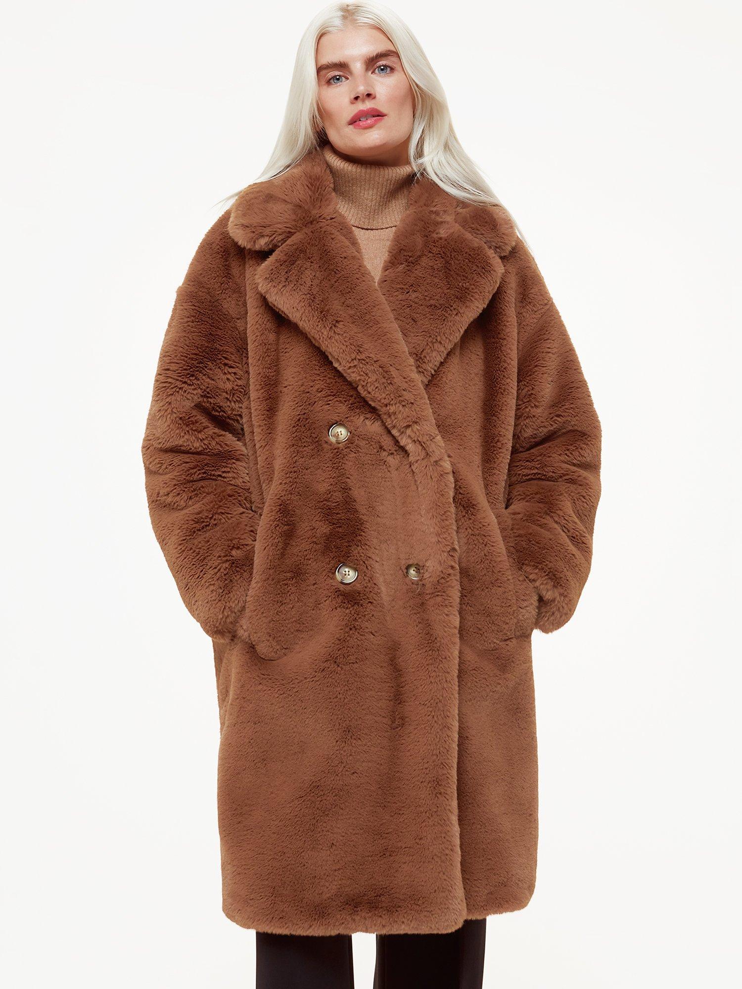 Petite long fur coat best sale