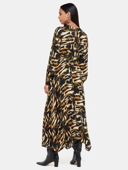 Whistles Smoke Print Gathered Dress, Multi - view 2, Multi