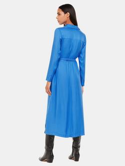 Whistles Tillie Tie Midi Dress, Blue - view 2, Blue