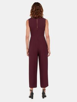 Whistles Harley Cut Out Jumpsuit, Burgundy - view 2, Burgundy