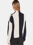 Whistles Wool Vertical Stripe Funnel Neck Jumper