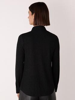 Whistles Eva Sparkle Shirt, Black - view 2, Black