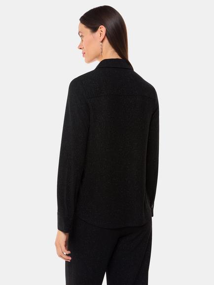 Whistles Eva Sparkle Shirt, Black - view 2, Black