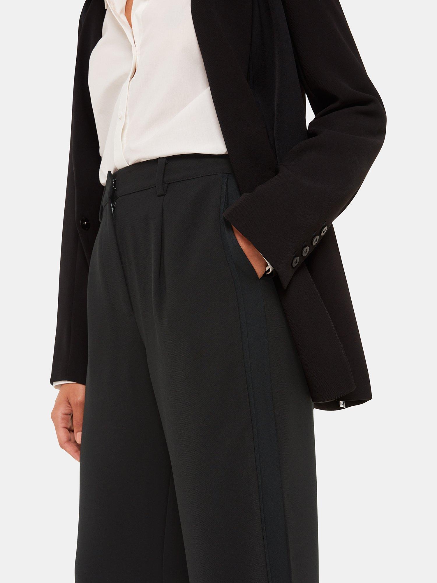 Ladies tuxedo trousers satin stripe store