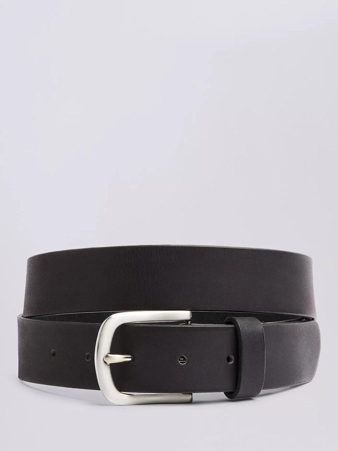 Product image 1 of 2, which shows Moss Casual Leather Belt, Black, S