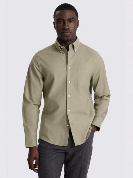 Moss Washed Cotton Oxford Shirt, Sage