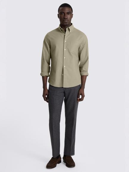 Moss Washed Cotton Oxford Shirt - view 2, Sage