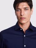 Moss Slim Stretch Shirt, Dark Blue