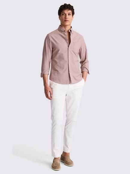 Moss Washed Cotton Oxford Shirt - view 2, Dusky Pink