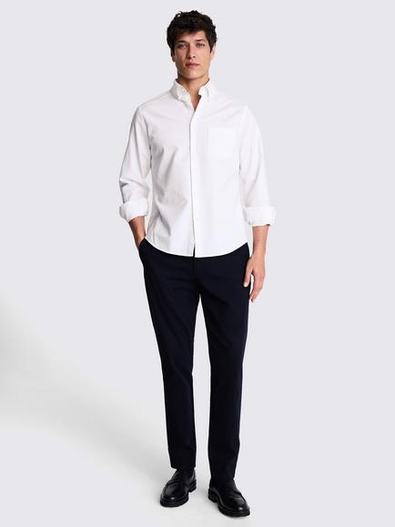 Moss Washed Cotton Oxford Shirt - view 2, White