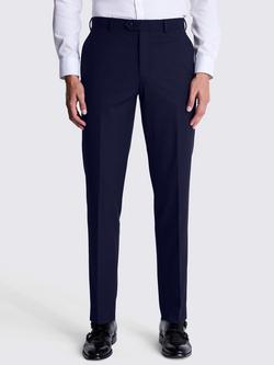 Moss Slim Fit Check Suit Trousers, Navy, Navy