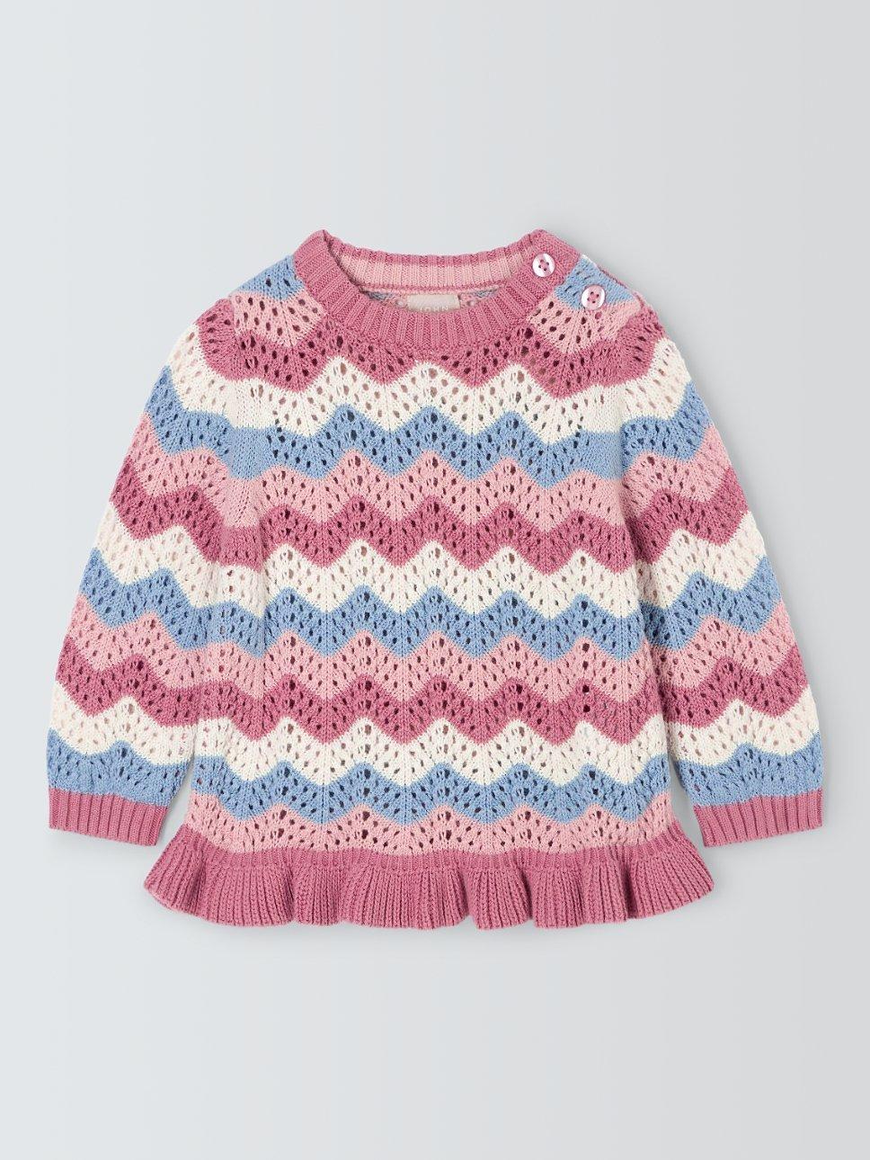 John Lewis Baby Wave Crochet Jumper