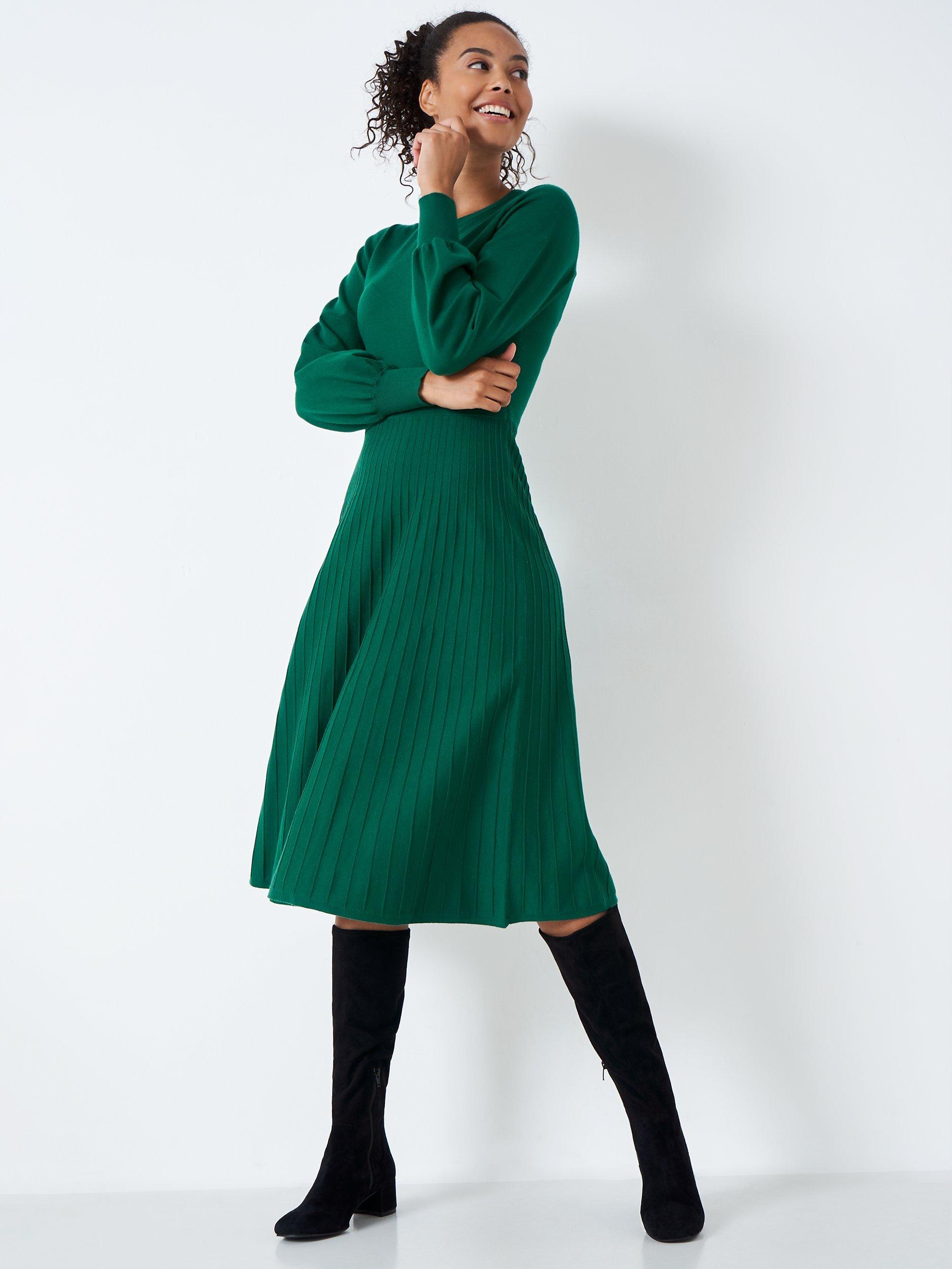 Emerald green knit dress hotsell