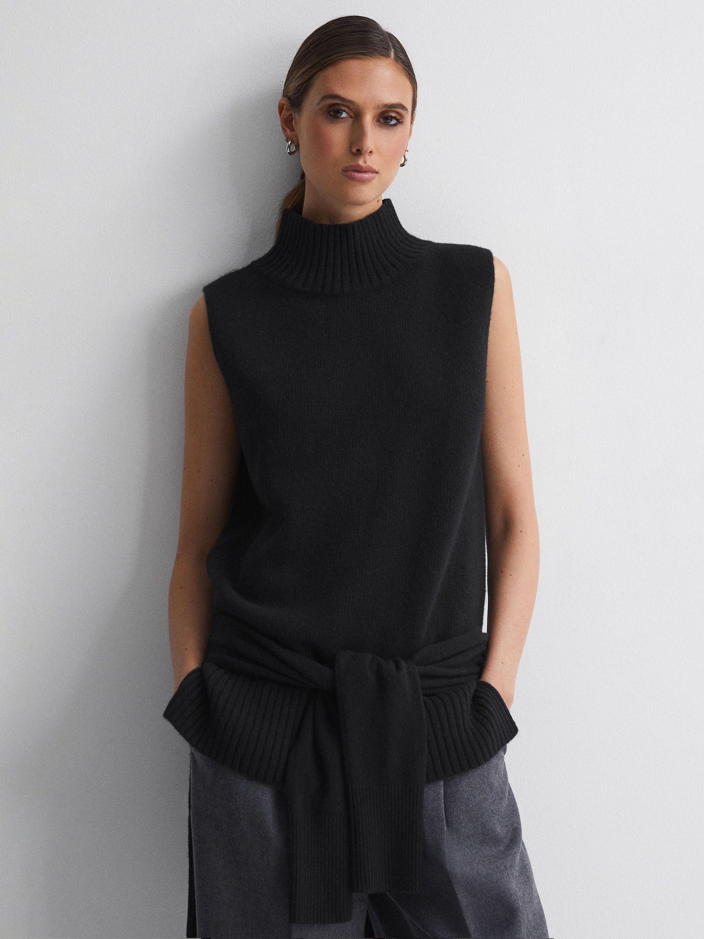 Reiss Gazelle Sleeveless High Neck Jumper