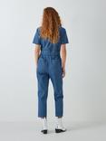 John Lewis ANYDAY Denim Short Sleeve Jumpsuit, Blue, Blue