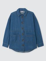 John Lewis ANYDAY Denim Overshirt, Mid Wash