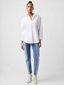 French Connection Rhodes Cotton Shirt, White, White