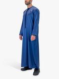 Islamic Impressions Omani Silky Tassel Throbe Jubbah, Navy