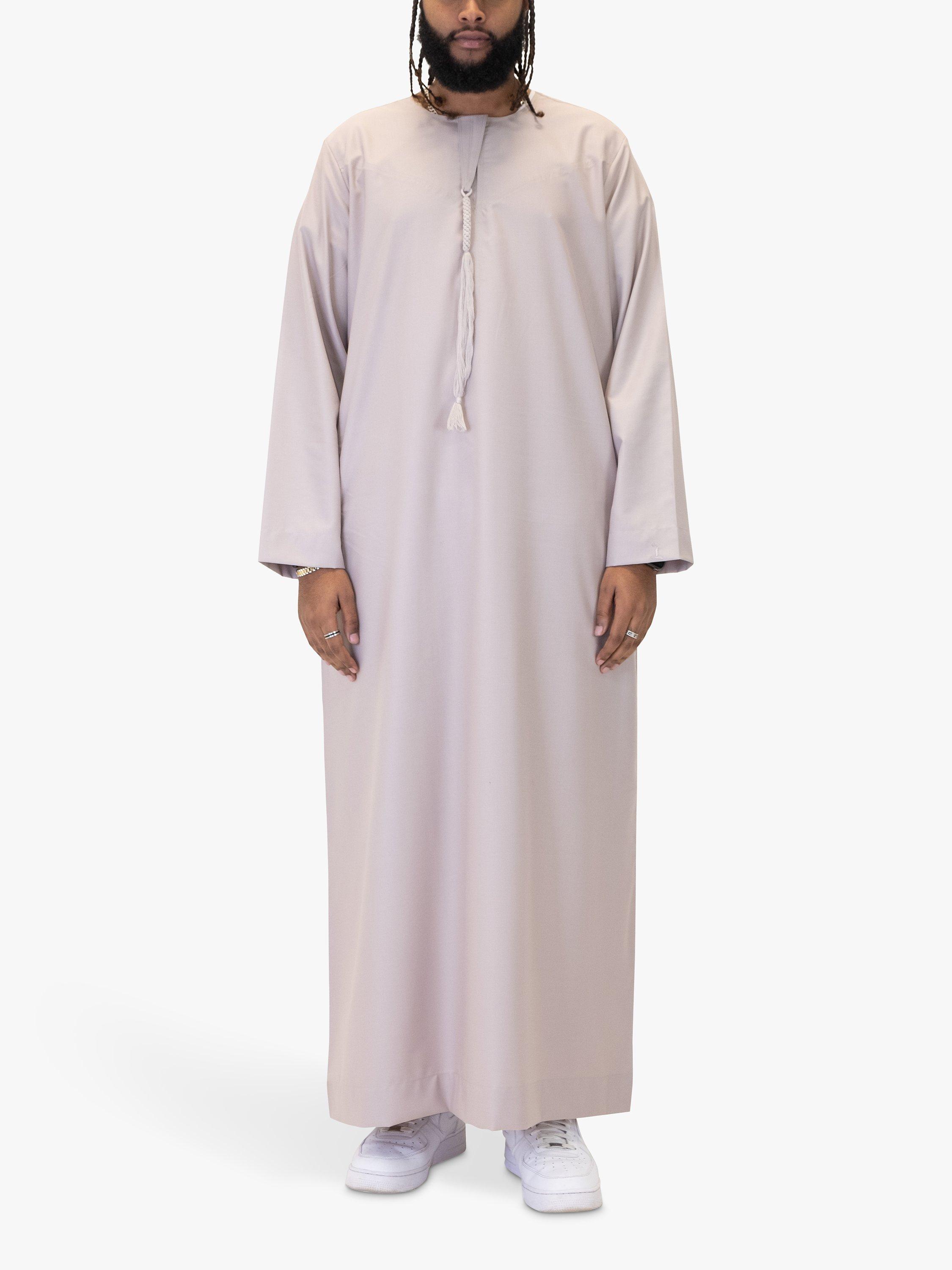 Product image 1 of 7, which shows Islamic Impressions Omani Thobe Jubbah, Beige, 58