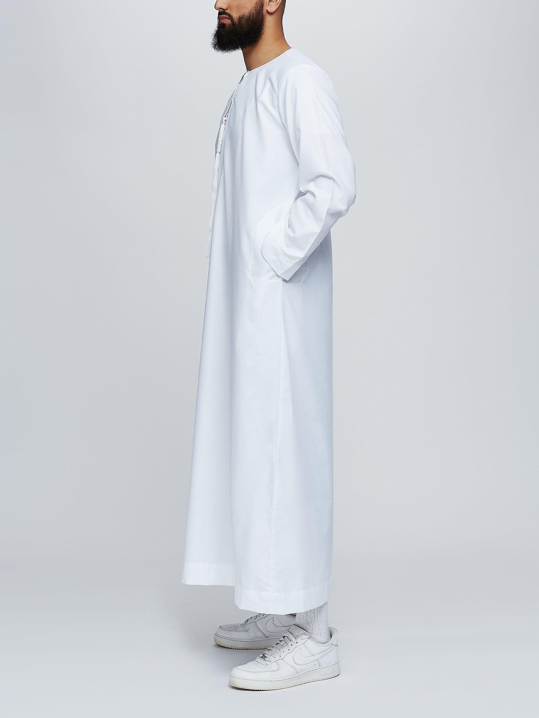 Product image 8 of 8, which shows Islamic Impressions Omani Thobe Jubbah, White, 54