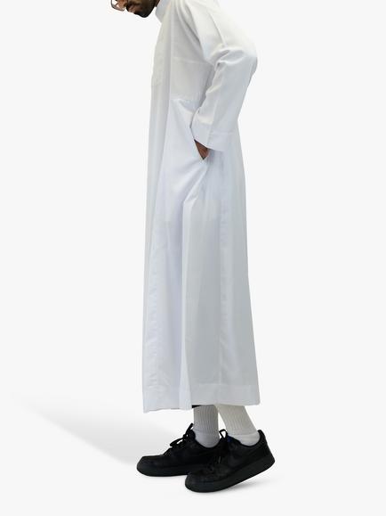 Islamic Impressions Collared Throbe Jubbah, White - view 2, White